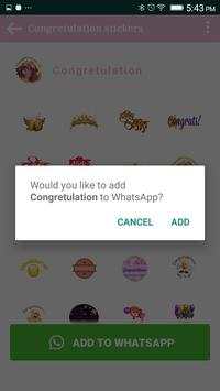 Congratulation Stickers For Whatsapp App 2019 screenshot 4