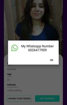 Girls mobile number for whatsapp prank screenshot 2