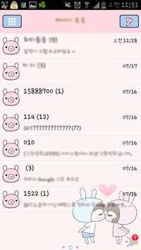 BeBe Couple2 GO sms theme screenshot 2