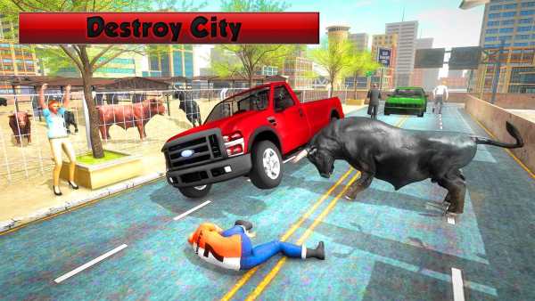 Angry Bull Simulator 2019: Bull Attack Games 3D screenshot 2