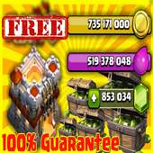 Pro Hack Free Gems for coc App 100% New (Prank) logo