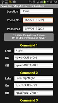 Power Relay SMS Lite screenshot 2