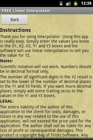 FREE Linear Interpolator screenshot 2