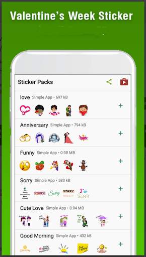 Stiker WA Love valentine classic 2020 screenshot 3