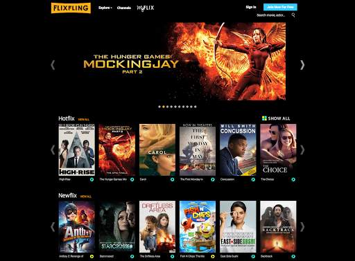 FlixFling - Streaming Movies and Music screenshot 1