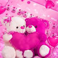Pink Love Teddy Bear Keyboard logo