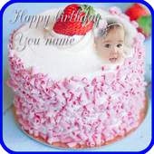 birthday cake photo frame name 1.0