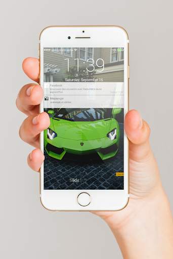 Sports Car Lock Screen Notifications & Fingerprint screenshot 4