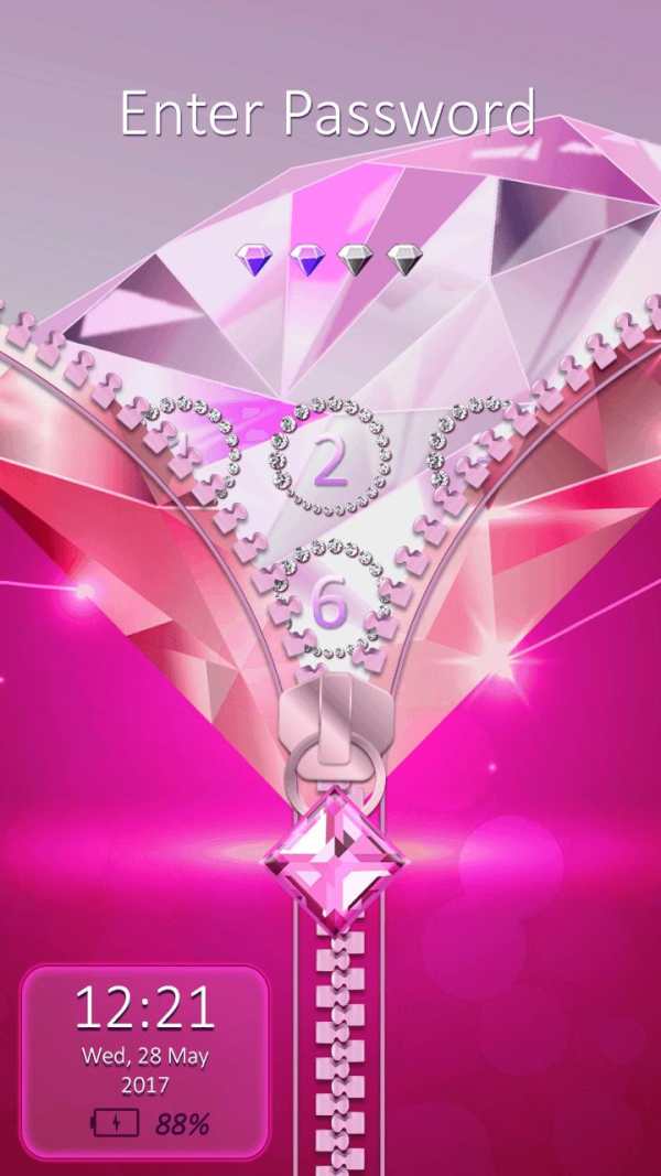 Diamond Zipper Lock Screen App screenshot 1