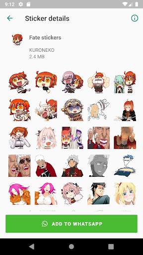 Fate Stickers for WhatsApp screenshot 2