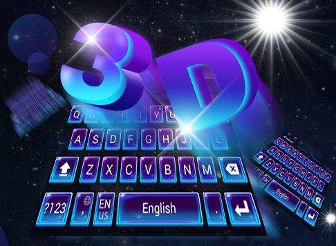 3D Black Keyboard Theme screenshot 1