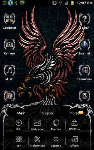 Tribal Metal Go Launcher Theme screenshot 1