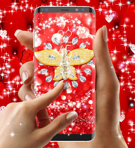 Red glitter live wallpaper screenshot 6