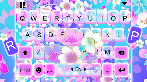 Bright Flowers 2 Keyboard Background screenshot 1