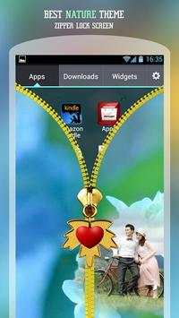 Nature Zip Lock Screen Theme 5 تصوير الشاشة