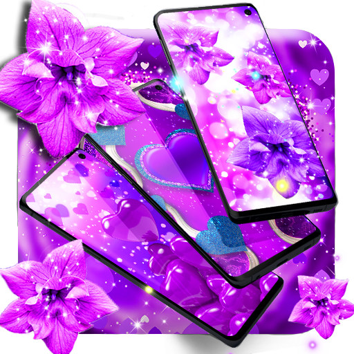Purple live wallpaper icon