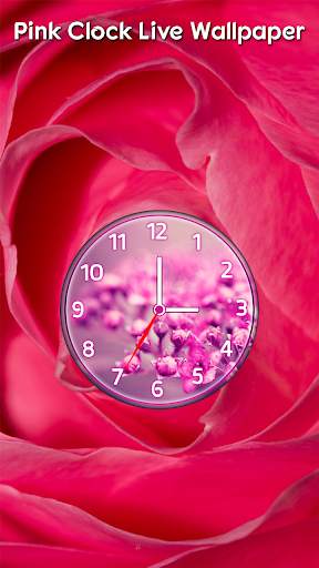 Pink Clock Live Wallpaper screenshot 3