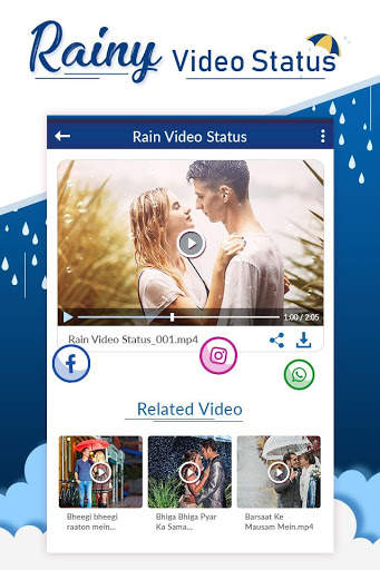Rainy Video Status 2019 - Hindi Video Status screenshot 4