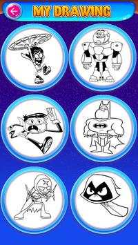 Teen Coloring Titans Go Game screenshot 1