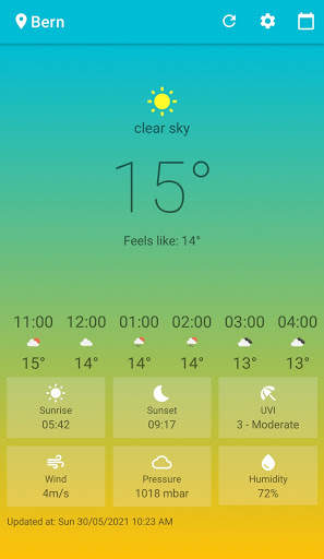Weather - hourly and daily weather forecast screenshot 1