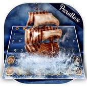 Water Ship Parallax Keyboard Theme 10001002