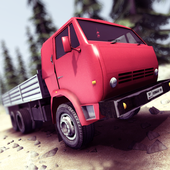 Truck Driver steep road icon