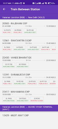 Train Enquiry PNR Status screenshot 5