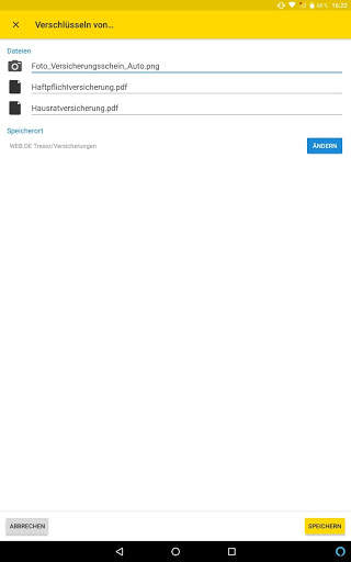 WEB.DE Tresor screenshot 9