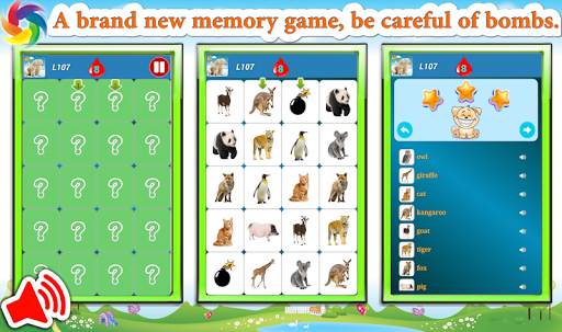 Memory Match Game (Playful Way to Learn English) screenshot 1