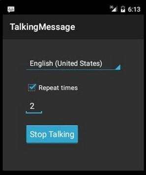 Talking Message screenshot 1