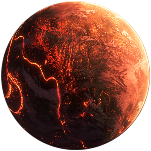3D Flame doom planet live wallpaper أيقونة