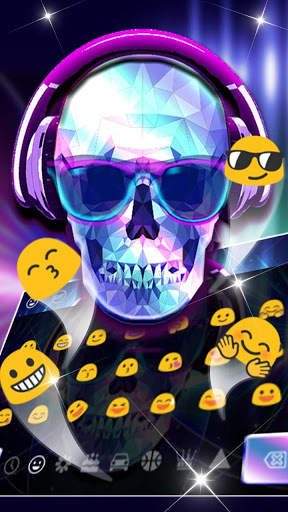 Skullcap DJ keyboard Theme screenshot 3