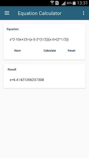 Algebra Equation Calculator screenshot 2
