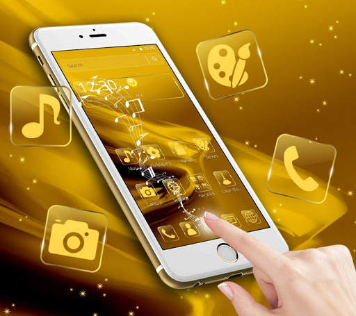 Shiny Gold Launcher Theme screenshot 2