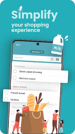 Grocery List App - Out of Milk screenshot 1