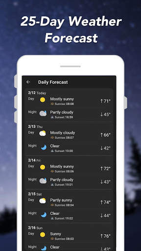 Weather forecast and Widgets screenshot 2
