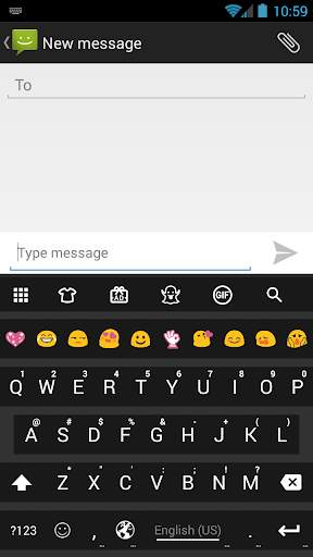BarFlat Dark Emoji Keyboard screenshot 1