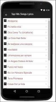Eros Ramazzotti Music Lyrics screenshot 3