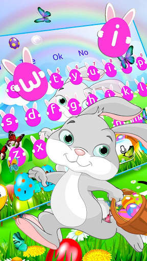Easter Bunny Eggs Keyboard Theme screenshot 1