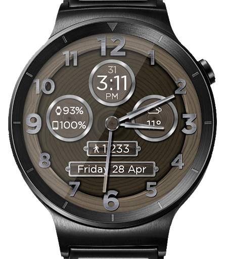 Brushed Wood HD Watch Face Widget & Live Wallpaper screenshot 14