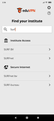 eduVPN screenshot 2