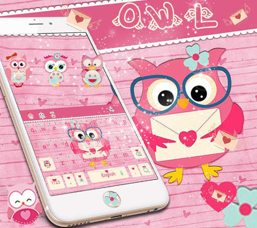 Love owl Keyboard Theme स्क्रीनशॉट 1