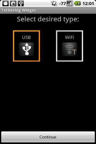 Tethering Widget screenshot 1