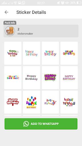 Birthday Stickers For WhatsApp & Stickers Maker screenshot 4