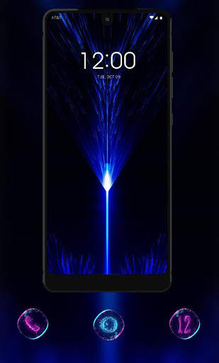 Tech theme blue light wallpaper screenshot 2