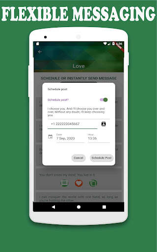 Chatplan - Message scheduler whatsapp,Do it later screenshot 2