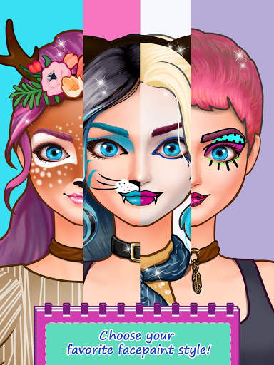 Face Paint Party - Social Star ❤ Dress-Up Games screenshot 2