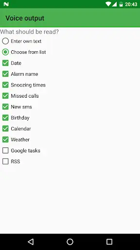 Speaking alarm clock screenshot 4