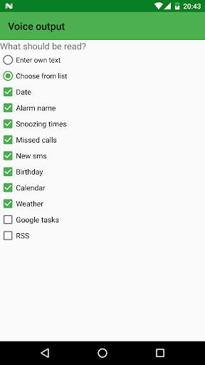 Speaking alarm clock screenshot 4