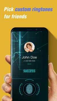 Fingerprint style call screen theme, caller ID 2 تصوير الشاشة